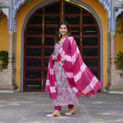 Rani Pink Festival Floral Suit Set